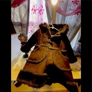 Baby Gap girls faux fur and Imitation suede